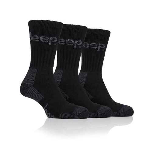 Jeep Men's Terrain Boot Socks Black
