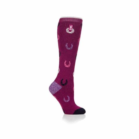 Heat Holder Ladies Newsted Lite Long Socks Fuchsia