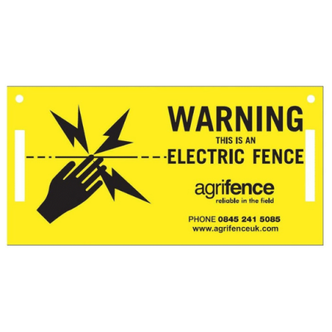 Agrifence Warning Sign