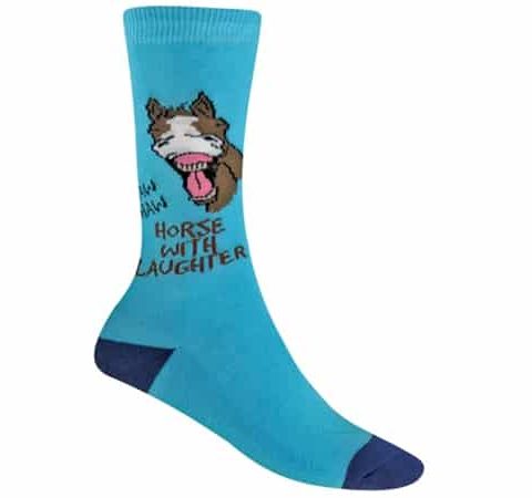 Ladies Socks - Horse with laughter Turquoise