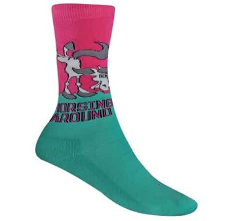 Ladies Socks - Horsing Around Cerise