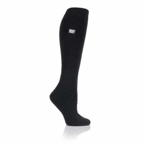 Heat Holder Lite Long Plain Ladies Socks Black