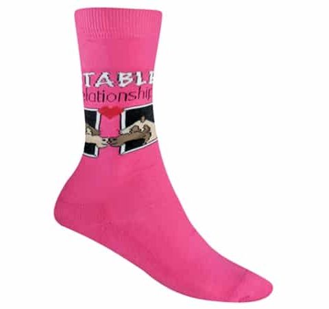 Ladies Socks Stable Relationships Cerise