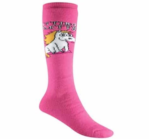 Ladies Tube Socks - Sitting Pretty Hot Pink