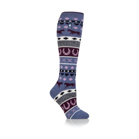 Heat Holder Ladies Croxton Lite Long Socks Denim