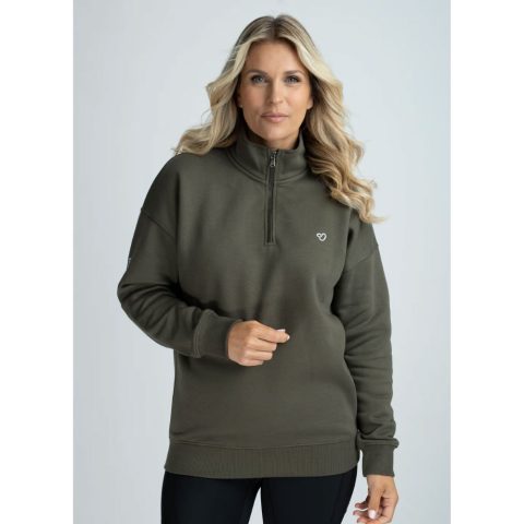 Mochara Half Zip Sweatshirt Khaki