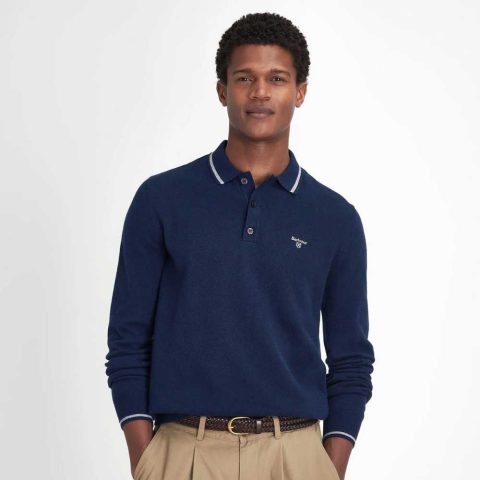 Barbour Nocton Knitted Long-Sleeved Polo Shirt