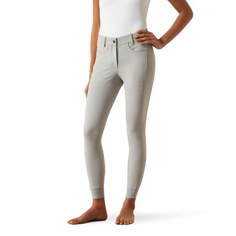 Ariat Tri Factor Grip Knee Patch Breeches Grey