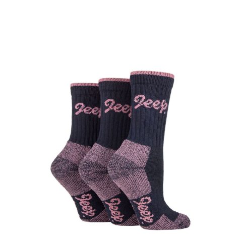 Jeep Ladies Luxury Terrain Boot Socks Navy