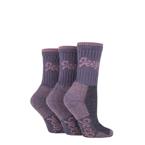 Jeep Ladies Luxury Terrain Boot Socks Purple