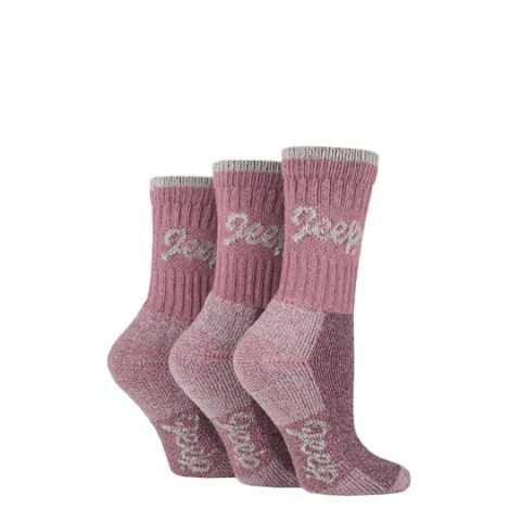 Jeep Ladies Luxury Terrain Boot Socks Rose