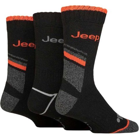 Jeep Men's Performance Work Boot Socks Black