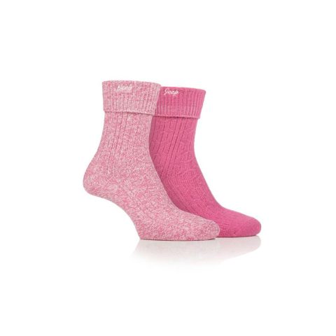 Jeep Ladies Super Soft Brushed Boot Socks Cerise