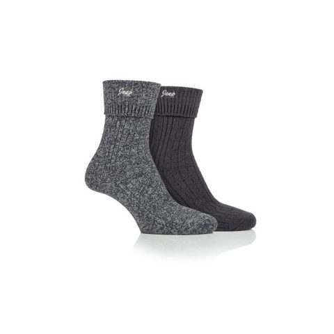 Jeep Ladies Super Soft Brushed Boot Socks Charcoal