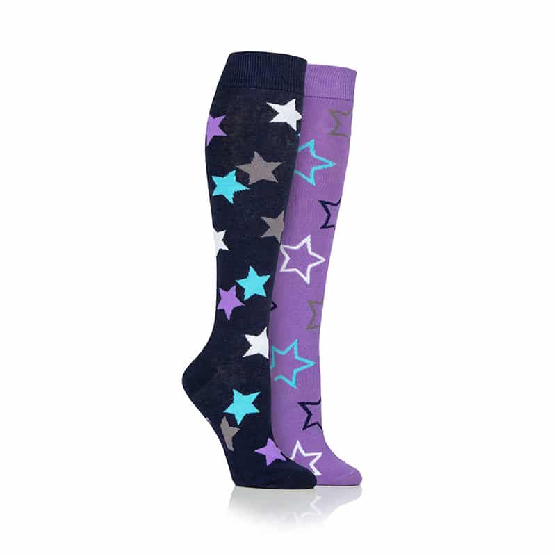 Storm Bloc Junior Ludlow Long Socks Navy/Lilac