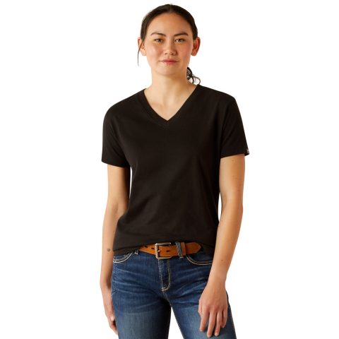 Ariat Rebar Cotton Strong Standard V-Neck T-Shirt Black