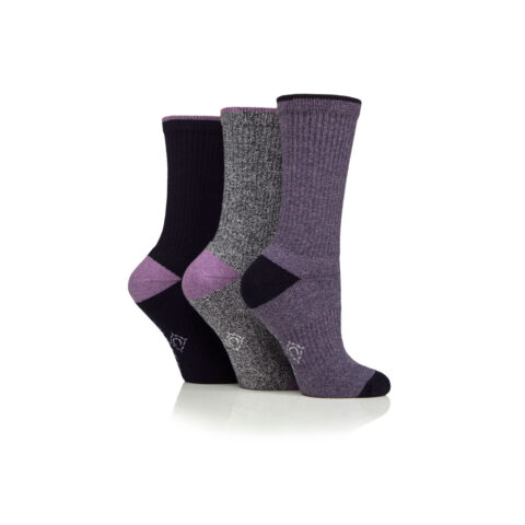 Country Pursuit Ladies Water Repellent Boot Socks Navy & Lilac