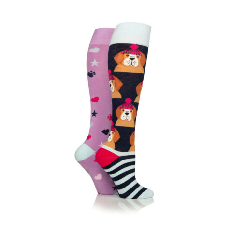 WildFeet Junior Knee High Socks Dog