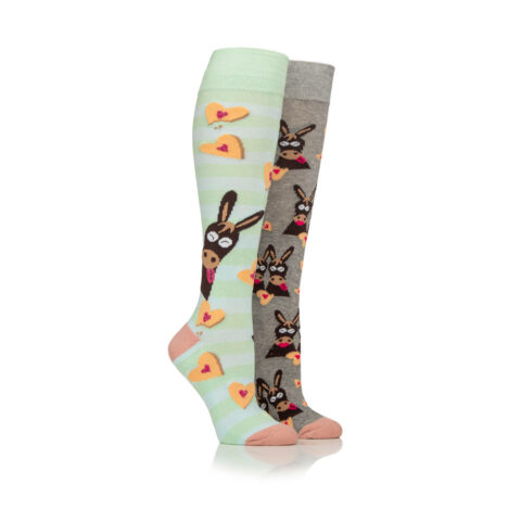 WildFeet Junior Knee High Socks Donkey