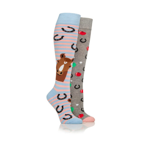 WildFeet Junior Knee High Socks Horse