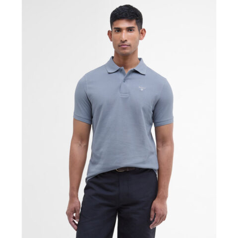 Barbour Mens OG Sports Polo Shirt Washed Blue