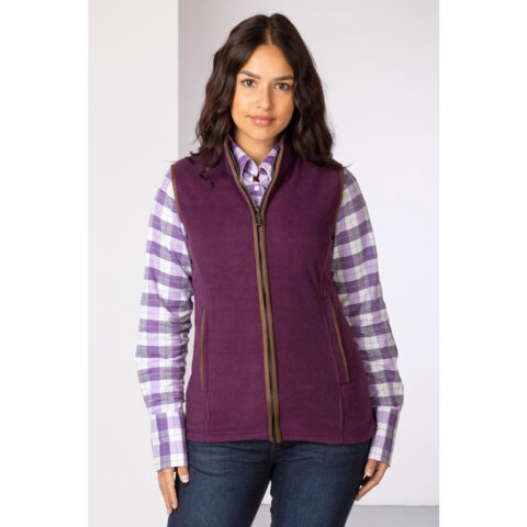 Rydale Ladies Huggate Fleece Waistcoat Berry