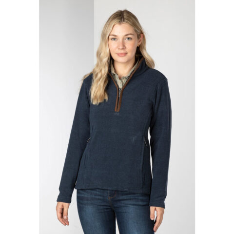 Rydale Ladies Huggate Overhead Fleece Marl Navy