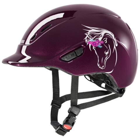 Uvex Kidoxx Riding Hat Burgundy Shiny